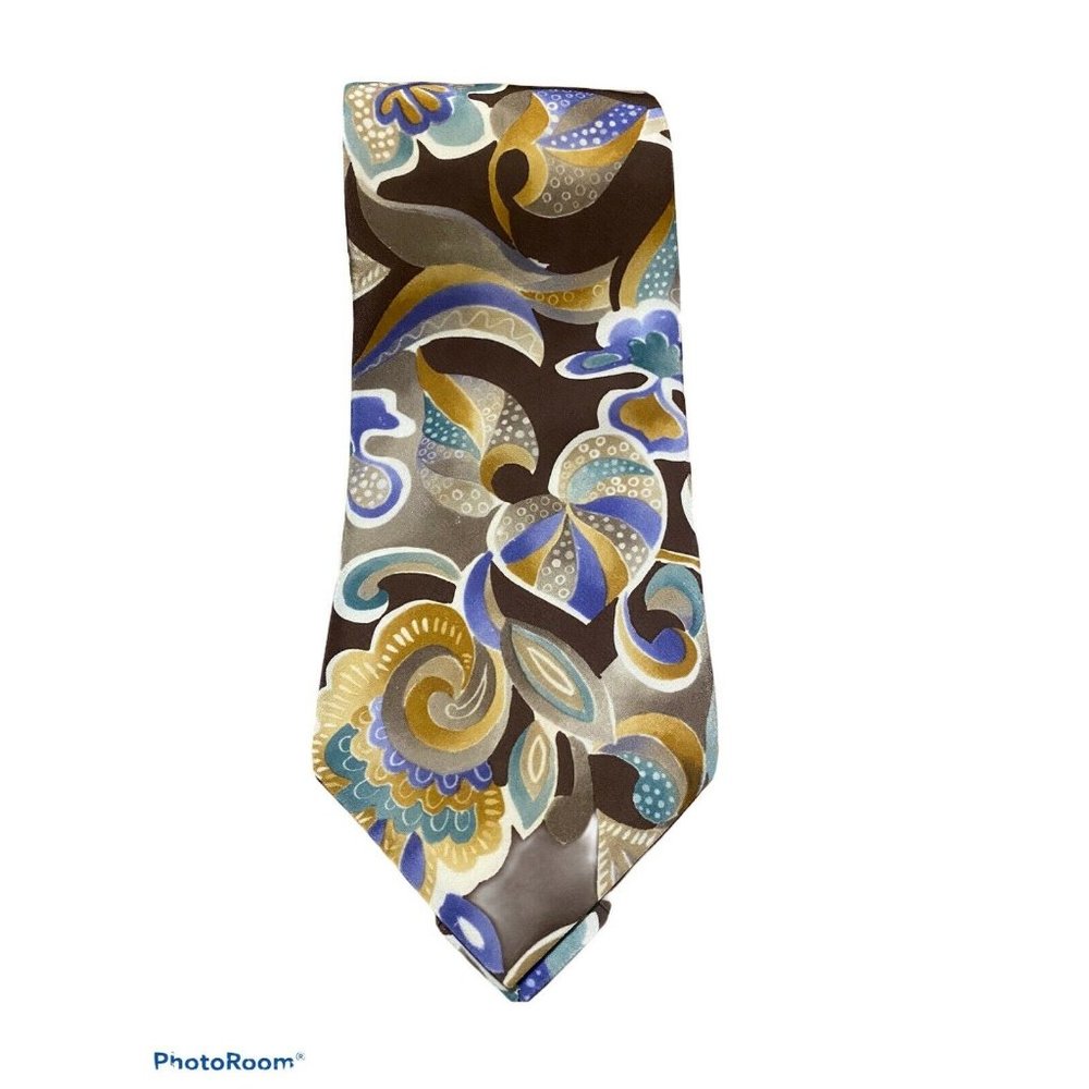 OLEG CASSINI  Abstract & Trippy 100% SILK‎ TIE NECKTIE